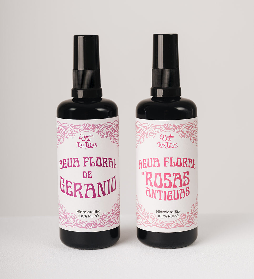 Pack Belleza · Hidrolato de Rosas Antiguas  -Hidrolato de Geranio Bio